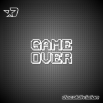 Game Over Text Sticker - Stacked